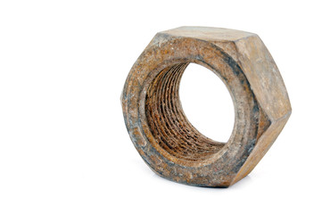 metal nut isolated