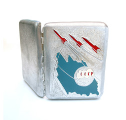 Old-fashioned cigarette case is Soviet Union