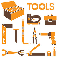 tools, orange color theme