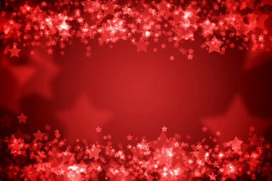 Red glowing bokeh holiday background