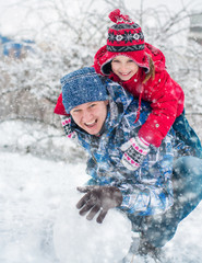 Family molded snow ball