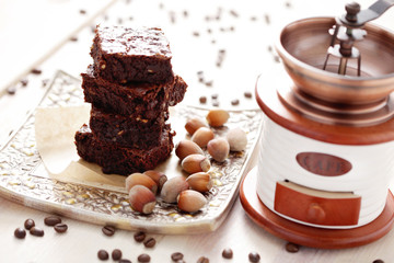 brownie with hazelnuts