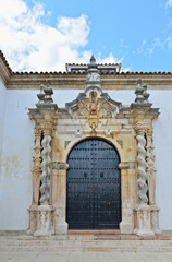 Entrance of the Baroque church in Cabra