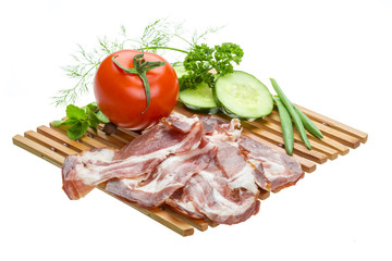 Bacon with vegetables