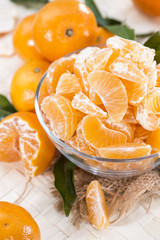 Naklejka na ściany i meble Heap of fresh Tangerines