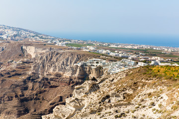 View of Fira town - Santorini island,Crete,Greece.