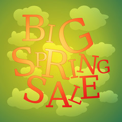 sale poster spring green