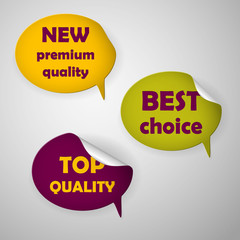 speech bubble curled colorfull spring