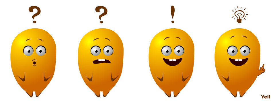 Funny character thinks
