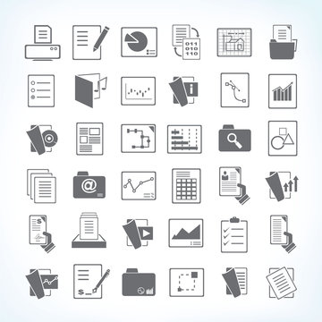 document icons, file icons
