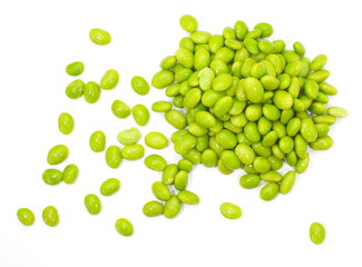 edamame nibbles, boiled green soy beans, japanese food