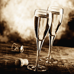 celebrate with sparkling wine 
