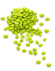 edamame nibbles, boiled green soy beans, japanese food