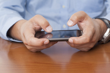Businessman Using a Cellphone - Isolated