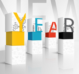 New year 2014 technology concept