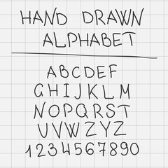 hand drawn alphabet