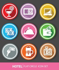 Hotel buttons,colorful version,vector