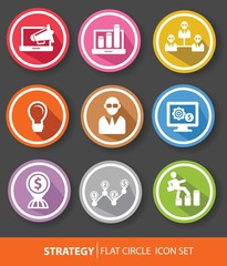Strategy,Business buttons,colorful version,vector