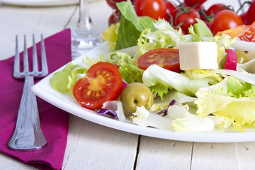 vegetable salad healthy and balanced diet, creative cuisine