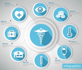 Medical concept,abstract,Blue version,vector