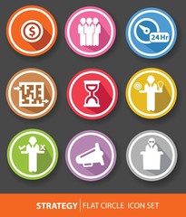 Strategy,Business buttons,colorful version,vector