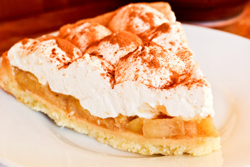 Apple pie with a cream