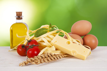 fresh pasta with natural foods balanced diet