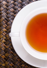 Close up view of a cup of tea