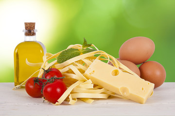 fresh pasta with natural foods balanced diet