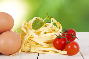 fresh pasta with natural foods balanced diet