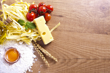 fresh pasta with natural foods balanced diet