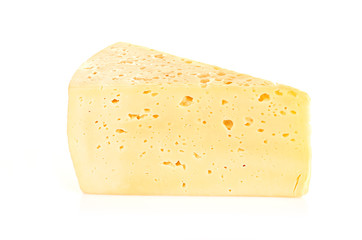 piece of cheese isolated on white
