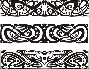 celtic knot designs with snakes and dragon