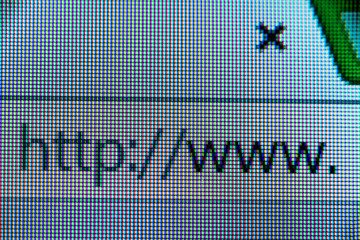 Internet browser close up