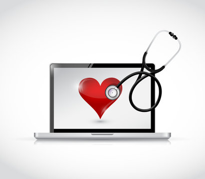 healthy computer concept illustration design