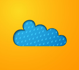 icon of clouds and rain