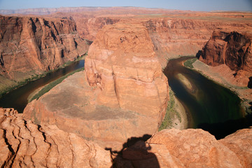 view of the Horseshoe bend in Utah, USA