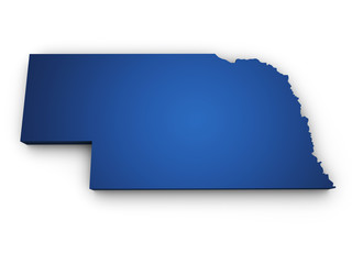 Map Of Nebraska 3d Shape - 59903308