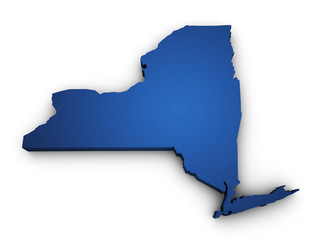 Map Of New York State 3d Shape