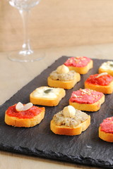 Assortment of canapes