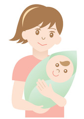 赤ちゃん抱っこママ