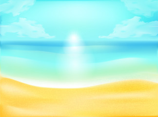 Fototapeta na wymiar Tropical sand and ocean beach background