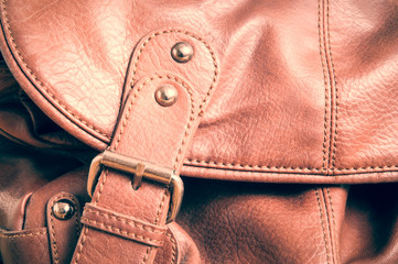 Brown leather bag