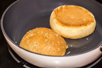 Making burger