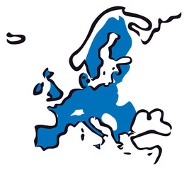 abstract map of European Union