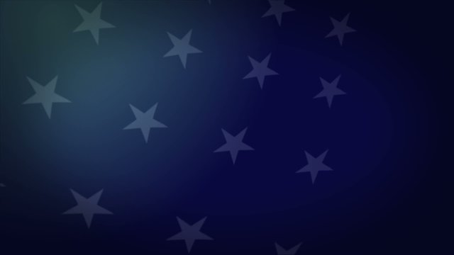 Star of American Flag with floating stars