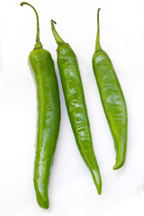 Green peppers isolated