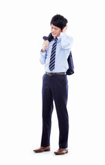 A tired Asian business man