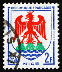 Postage stamp France 1958 Arms of Nice