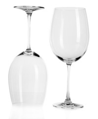 Two glasses isolated on white